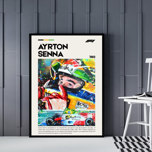 Ayrton Senna Legacy - Minimalista F1 Művészposzter (1960)